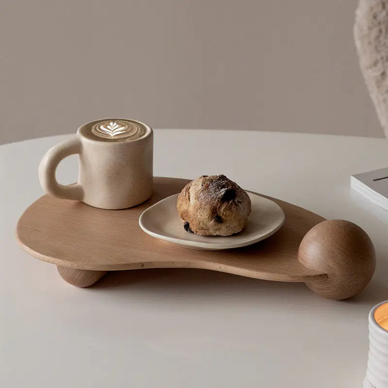 Wooden Aromatherapy Tray – Natural Wood Desktop Organiser & Essential Oil Holder